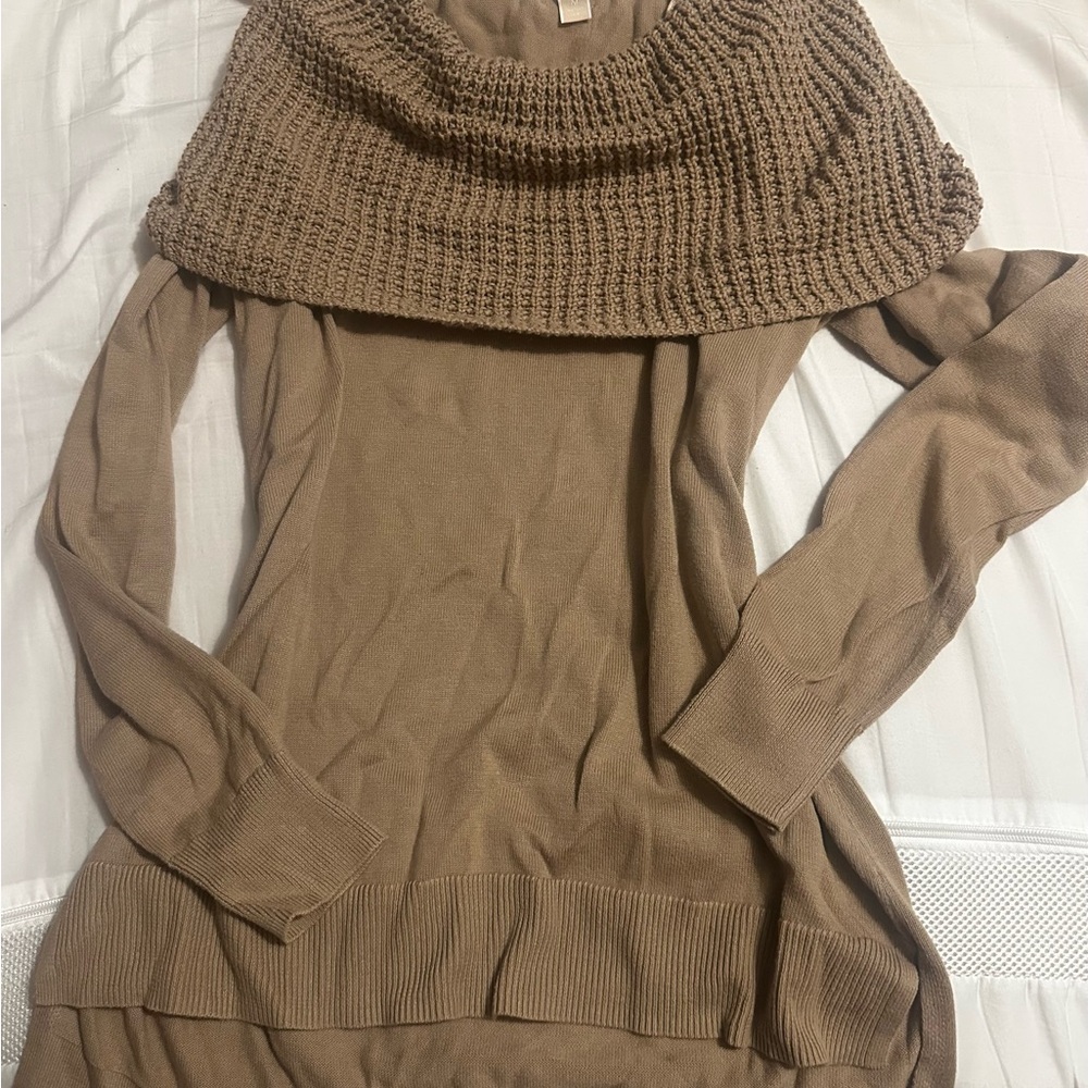 Michael Kors Tan Cowl Neck Sweater